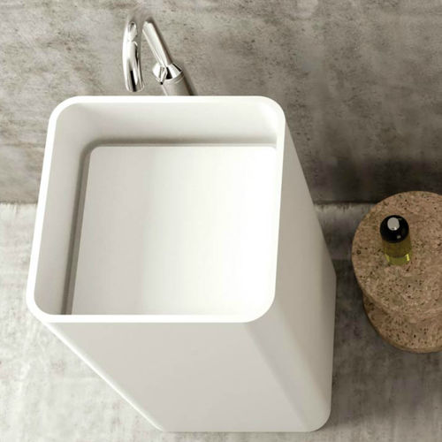 Lavabo autoportante - TOWER QUADRO - MOMA DESIGN - in Corian® / su misura / quadrato
