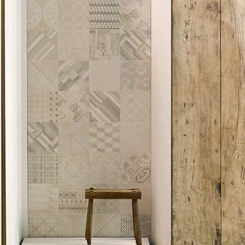 Piastrella in gres porcellanato - AZULEJ : COMBINATION - MUTINA - anticata / da interno / da parete