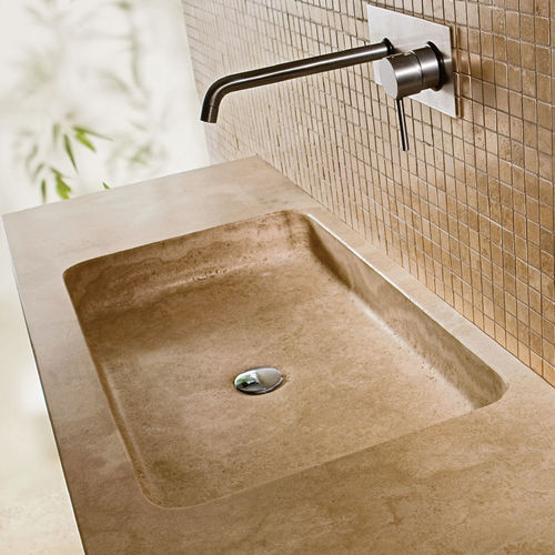 Lavabo da incasso - TOP CUSTOMIZED - PETRA ANTIQUA - in marmo / rettangolare / contemporaneo
