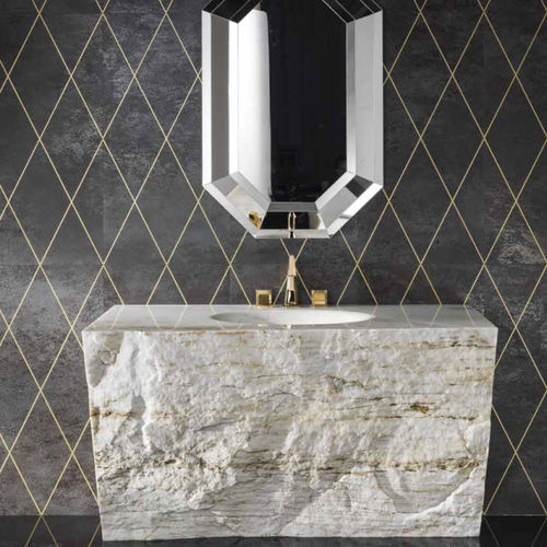 Lavabo da incasso - CUORE DI ROCCIA - PETRACER'S CERAMICS - in ceramica / rettangolare / contemporaneo