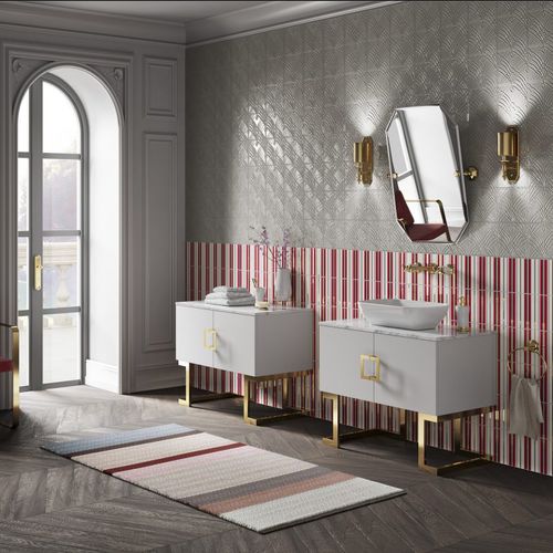 Mobile lavabo da appoggio - GRAND JETÉ - PETRACER'S CERAMICS - in legno / contemporaneo / con sportello