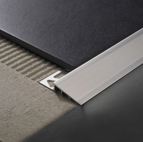 Profilo di finitura in alluminio anodizzato - RAMPTEC ZRR - PROFILITEC - per piastrelle / per rivestimento di pavimenti / argentato