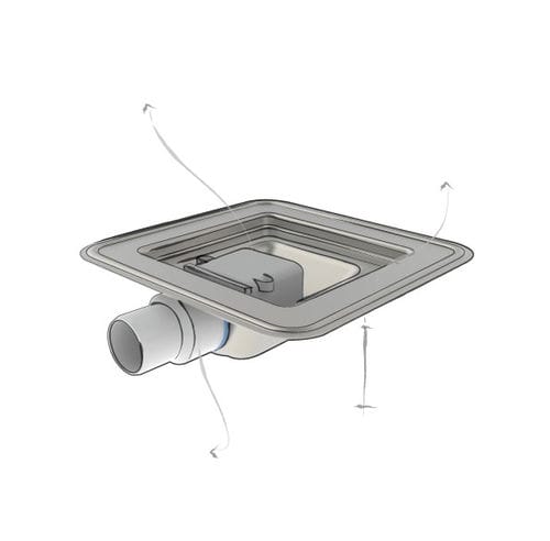 Griglia di drenaggio in acciaio inossidabile - SQUARE DRAIN SD - PROFILITEC