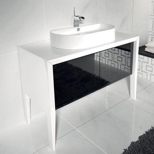 Mobile lavabo da appoggio - JET SET: 105  - PROGETTOBAGNO - in ceramica / in cristallo / contemporaneo
