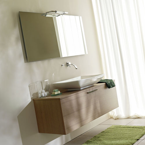 Mobile lavabo sospeso - IGUAZU: 120 - PROGETTOBAGNO - in rovere / in ceramica / contemporaneo