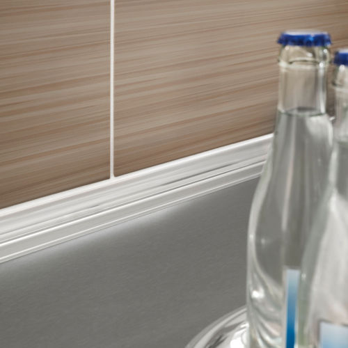 Profilo di finitura in alluminio anodizzato - PROCOVE DOUBLE series - PROLINE - in acciaio inossidabile / per piastrelle / per angolo interno