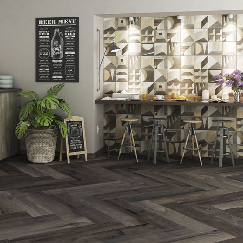 Piastrella in gres porcellanato - ASPEN : DARK - Ceramica Rondine - strutturata / finitura naturale / da interno