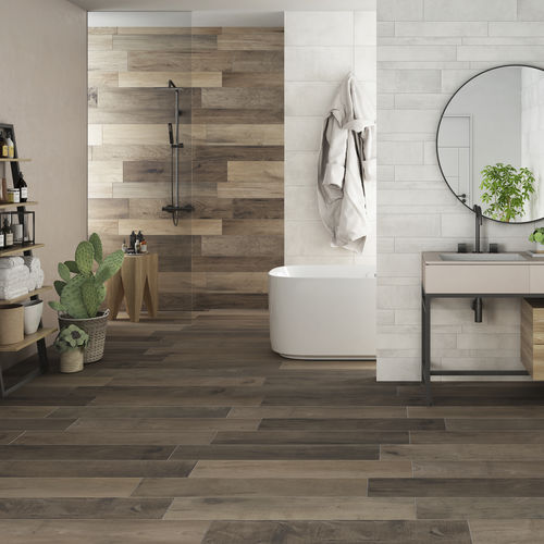 Piastrella in gres porcellanato - ASPEN : BROWN STRONG - Ceramica Rondine - strutturata / finitura naturale / da interno