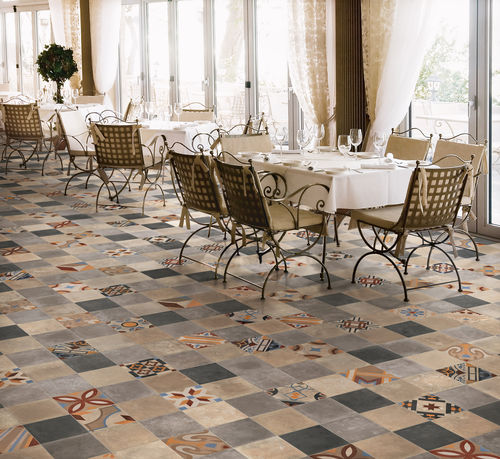Piastrella in gres porcellanato - ICE - Ceramica Rondine - strutturata / da interno / da sala