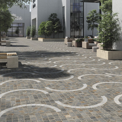 Piastrella in gres porcellanato - MULTICOLOR ARCO BIANCO - Ceramica Rondine - levigata / strutturata / da esterno
