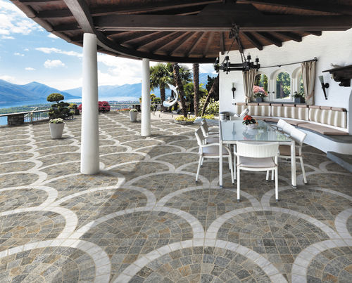 Piastrella in gres porcellanato - MULTICOLOR ARCO BIANCO H20 - Ceramica Rondine - levigata / strutturata / da esterno