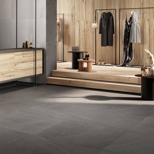 Piastrella in gres porcellanato - DARK - Ceramica Rondine - levigata / da interno / da sala