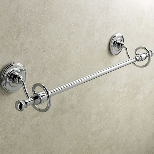 Portasalviette a 1 barra - I 45 - STILHAUS - da parete / in ottone / bianco