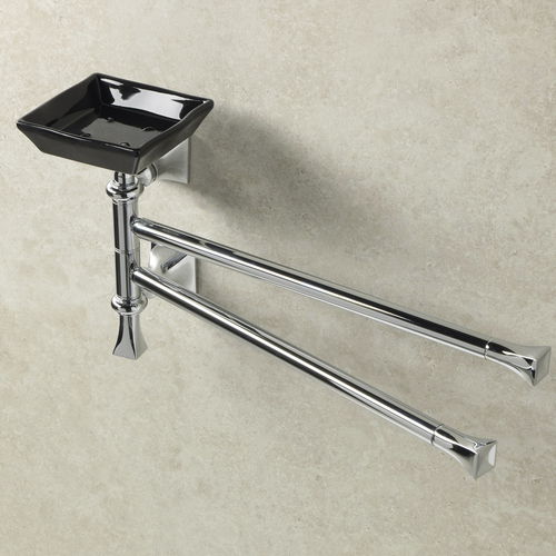 Portasalviette a 2 barre - PR 18 - STILHAUS - da parete / in ottone / con portasapone