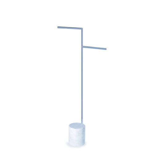 Portasalviette a 2 barre - 1244 - STILHAUS - da terra / in ottone / in marmo