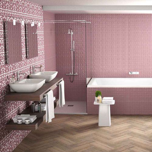 Piastrella in gres porcellanato - SAKAI OAK - TERRACOTA - opaca / da interno / da bagno