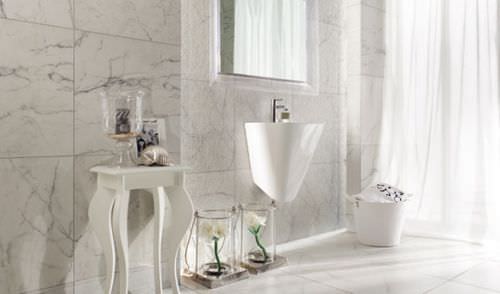 Piastrella in ceramica - CARRARA - TUBADZIN - opaca / da interno / da bagno