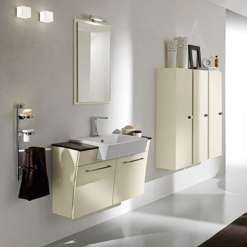 Mobile lavabo sospeso - AMORGOS H60SI - TULLI ZUCCARI - in legno / in vetro / contemporaneo