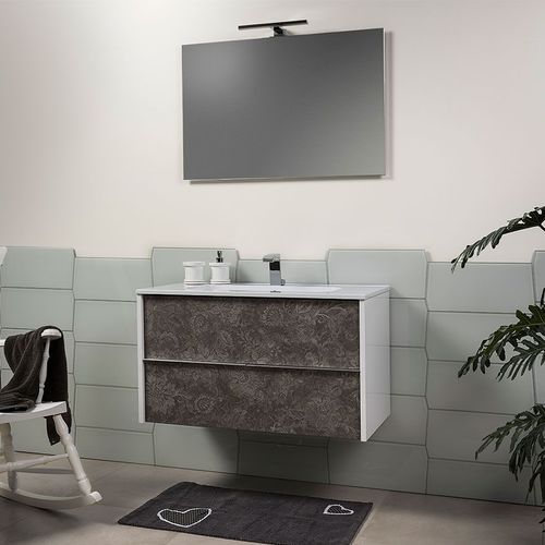 Mobile lavabo sospeso - MY - TULLI ZUCCARI - in alluminio / contemporaneo / senza ante