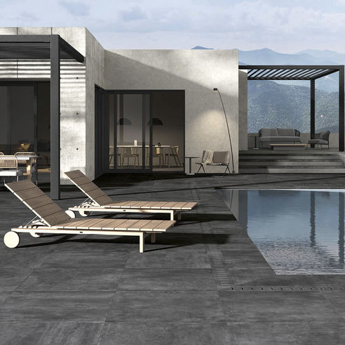 Piastrella in gres porcellanato - ICON 2THICK - UNICOM-STARKER - levigata / da esterno / per bagnasciuga di piscina