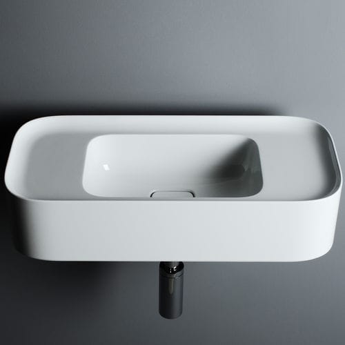 Lavabo sospeso - CAMEO 60X24 H14 - VALDAMA - in ceramica / rettangolare / contemporaneo