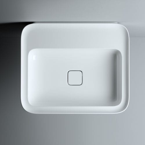 Lavabo sospeso - CAMEO 60X50 H14 - VALDAMA - in ceramica / rettangolare / contemporaneo