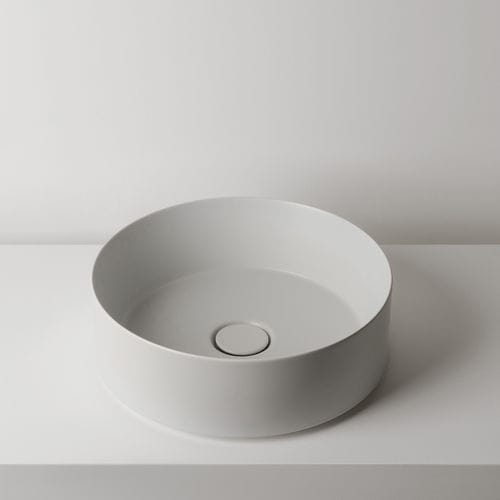 Lavabo da appoggio - TRACK H14 - VALDAMA - in ceramica / rotondo / contemporaneo