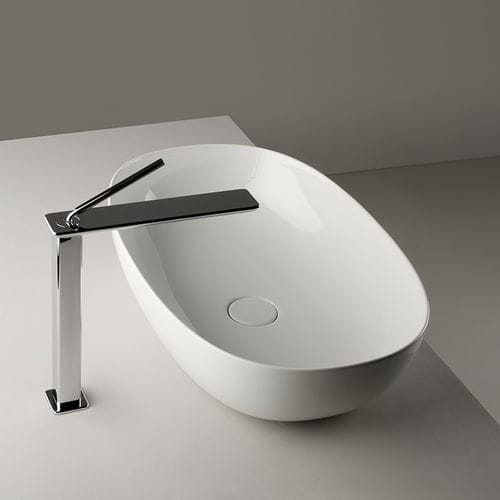 Lavabo da appoggio - POD H15 - VALDAMA - in ceramica / ovale / contemporaneo