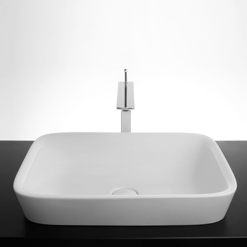Lavabo da semincasso - SOUL 2 H10 - VALDAMA - in ceramica / rettangolare / contemporaneo