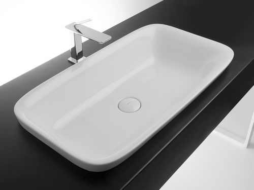 Lavabo da semincasso - SOUL 3 H4 - VALDAMA - in ceramica / rettangolare / contemporaneo