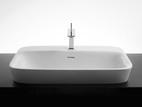 Lavabo da semincasso - SOUL 4 H10 - VALDAMA - in ceramica / contemporaneo