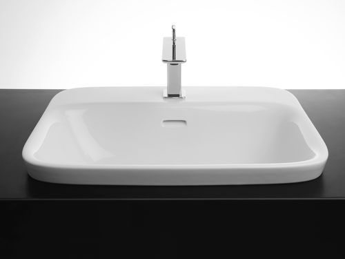 Lavabo da semincasso - SOUL 4 H4 - VALDAMA - in ceramica / contemporaneo