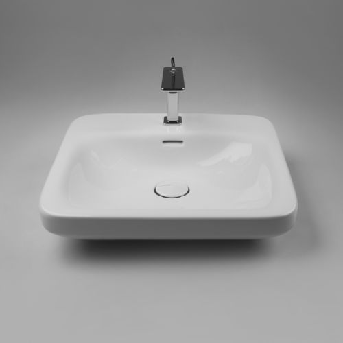 Lavabo da appoggio - START 3 - VALDAMA - in ceramica / rettangolare / contemporaneo