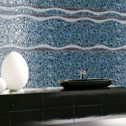 Mosaico in vetro - BROOK : WAVE - VETROVIVO - levigato / da bagno / da parete