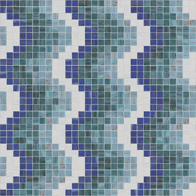 Mosaico in vetro - WAVE BLUE : 07700020 - VITREX - per piscina / da pavimento / quadrato