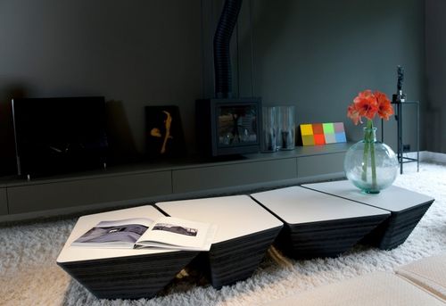 Tavolino basso contemporaneo - STONE - Odesi. Dutch Design Online - in legno / quadrato / per uso residenziale