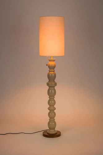 Lampada da terra - Brew  - Zuiver - in lino / in noce / in ceramica