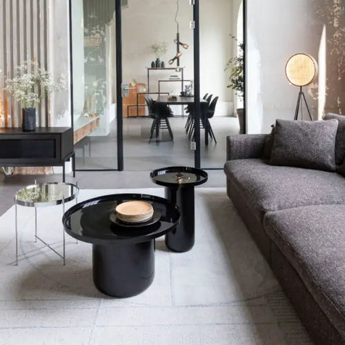 Tavolo d'appoggio contemporaneo - Shiny Bomb  - Zuiver - in alluminio / con supporto in alluminio / rotondo