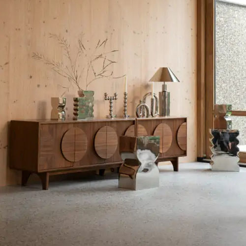 Credenza contemporanea - Groove  - Zuiver - in rovere / in frassino / con ante battenti