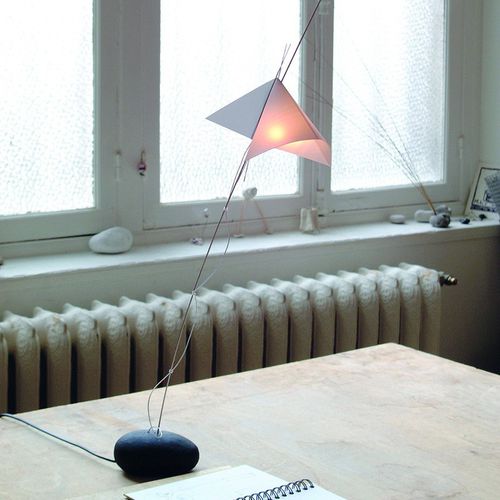 Lampada da tavolo - CERF VOLANT - CÉLINE WRIGHT  - in acciaio inossidabile / in carta giapponese / contemporanea