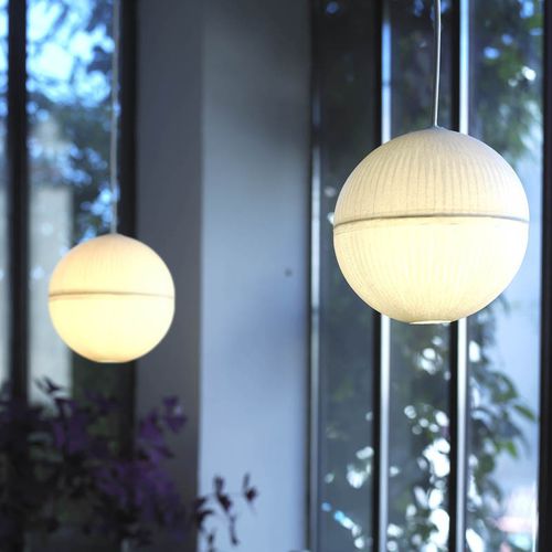 Lampada a sospensione - CRISTAL  - CÉLINE WRIGHT  - in carta giapponese / contemporanea / con cavo