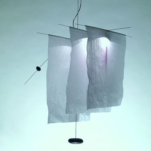 Lampada a sospensione - KABUKI  - CÉLINE WRIGHT  - in ghisa / in carta giapponese / contemporanea