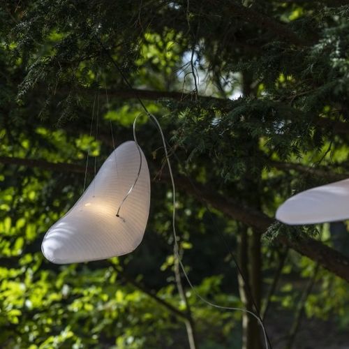 Lampada a sospensione - L'OISEAU PERCHÉ - CÉLINE WRIGHT  - in carta giapponese / contemporanea / con cavo