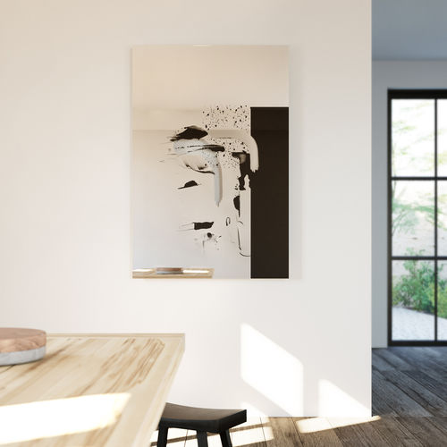 Specchio a muro - Connect I L - DEKNUDT MIRRORS  - contemporaneo / rettangolare / nero
