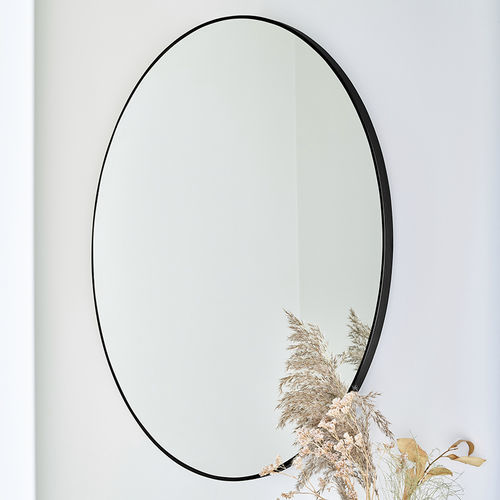 Specchio a muro - Hoop Black M - DEKNUDT MIRRORS  - contemporaneo / rotondo / in metallo