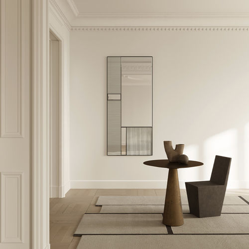 Specchio a muro - Finestra Flutes XL - DEKNUDT MIRRORS  - contemporaneo / verticale / in metallo