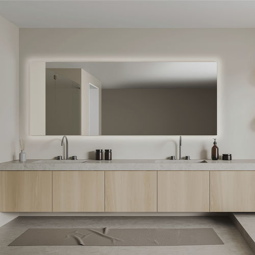 Specchio da bagno a muro - B.Ambi.2 - DEKNUDT MIRRORS  - contemporaneo / rettangolare / in metallo
