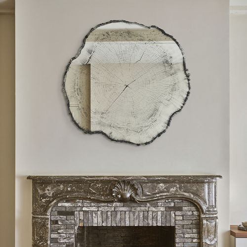 Specchio a muro - ARBO Dark L - DEKNUDT MIRRORS  - design originale / nero / argentato