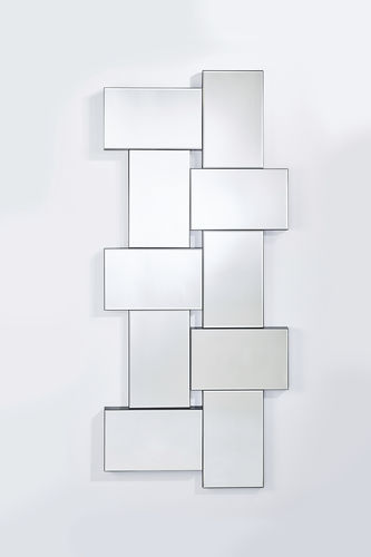 Specchio a muro - Criss Cross - DEKNUDT MIRRORS  - contemporaneo / rettangolare / nero