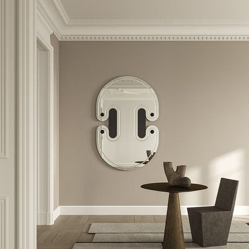 Specchio a muro - Satellite Black - DEKNUDT MIRRORS  - per camera d'hotel / per ristorante / per ufficio